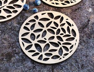 Posavasos personalizado moderno respetuoso con el medio ambiente 3,75 sublimación Hardboard Mdf Squarestone con posavasos trasero de corcho - Product Image 5