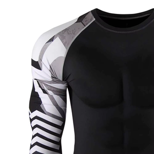 Rashguard Man BJJ Custom Top Quality Judo Running Polyester Workout <b>Compression</b> and Loose T <b>Shirts</b> Guards Rash Guard <b>for</b> <b>Men</b> - Product Image 4