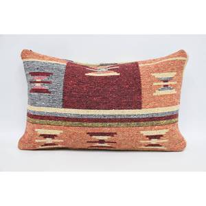 Almohada de lana estampada Vintage geométrica 12x20 pulgadas Beige diseño de lujo para sala de estar estilo navideño - Product Image 5