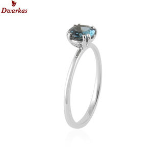 Nouvelles bagues de pierres précieuses tendance 925 argent sterling Londres bleu topaze anneaux main accessoires bijoux classiques pour femmes - Product Image 2