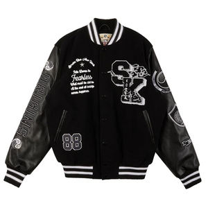 Veste universitaire pour hommes de fabrication en gros équipe collégiale veste Letterman broderie personnalisée vêtements de rue veste universitaire de baseball - Product Image 5