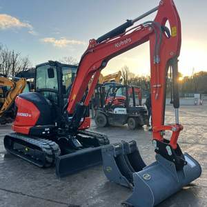 รถขุดขนาดเล็ก Kubota KX060-5 มือสอง สภาพดี น้ำหนัก 6 ตัน แบบไฮดรอลิก พร้อมห้องโดยสารปิด  เครื่องยนต์ EPA จัดส่งรวดเร็ว - Product Image 4