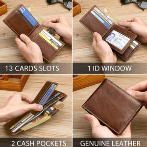 กระเป๋าสตางค์หนังดีไซน์ยอดนิยมกระเป๋าสตางค์หนังมีสไตล์ใช้งานง่าย - Product Image 3