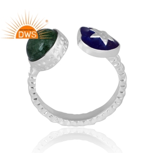 Design étonnant Bague en argent sterling naturel vert fraise Quartz et émail Pierre précieuse Design personnalisé Bijoux pour femmes Cadeau pour - Product Image 1