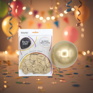 Ballons en latex dorés chromés pour fête, 25 cm, 50 pièces, décoration de fête haut de gamme - Product Image 3