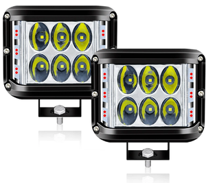 TCYATO 30W Luces DE TRABAJO LED de doble color Cubo de 4 pulgadas Tirador lateral Intermitente Exterior Iluminación automática - Product Image 2