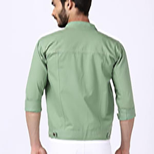 แจ็กเก็ตยูทิลิตี้ติดกระดุมแบบลำลองสำหรับผู้ชายเสื้อแจ็คเก็ตแขนยาวและกระเป๋าด้านหน้าที่ใช้งานได้ - Product Image 3