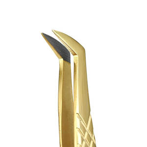 Pinzas para pestañas con punta de fibra con logotipo impreso, pinzas de extensión de pestañas con etiqueta privada personalizada de 45 75 90 grados - Product Image 6