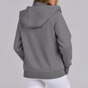 Sweat-shirt surdimensionné à logo personnalisé pull-over à capuche pour hommes en coton uni vierge avec fermeture éclair surdimensionnée et respirante - Product Image 5