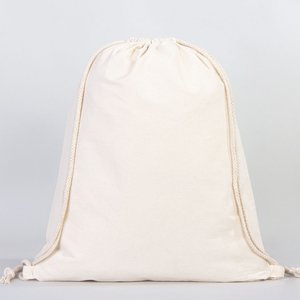 Large Capacity 16x20 (40x50 Cm) Rips <b>Drawstring</b> Backpack Casual Style Gym Bag Portable Lightweight Canvas/Cotton for Storage - Product Image 1