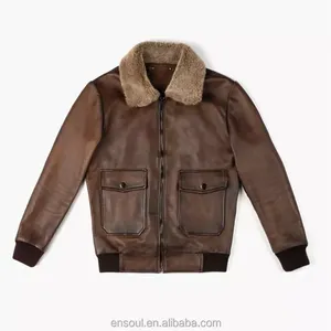 Chaqueta de Cuero de Alta Calidad, Piel de Cordero Genuina, Directo de Fábrica, Chaqueta de Cuero con Cremallera de Talla Grande, Chaqueta de Cuero Moderna para Hombre - Product Image 2