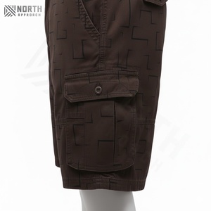 Pantalones Cortos Deportivos de Verano para Hombre, con Logotipo Personalizado de Fábrica, Moda Urbana, Tendencia Deportiva, Algodón Lavado y Elastano, para Gimnasio y Fitness - Product Image 4