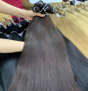 Extensiones de cabello humano vietnamita recto Natural 100%, máquina de alta calidad, trama doble para todos los colores de tinte - Product Image 5