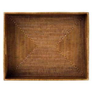 Bandeja rectangular de ratán en la oscuridad Natural Audubon Birds Heron Lacquer Bandeja cuadrada comida vajilla vegetal - Product Image 4