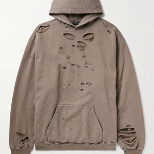 Sweat à capuche homme coupe classique 340 g/m² en molleton bouclette délavé effet usé avec imprimé design – Collection Hiver – Service OEM 100 % - Product Image 1