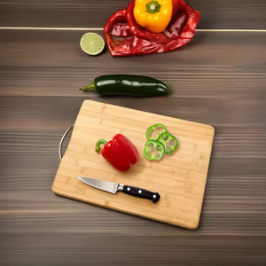 Bloque de cortar de carnicero de madera ligera de primera calidad de lujo, grano de extremo grande, tabla de queso de corte de resina de madera de bambú fuerte con ranura para jugo - Product Image 6