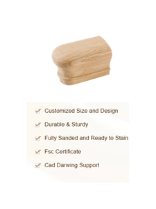 Modern Elegant Staircase Handrail Fitting Easy Installed Hard Maple 7009 Returned End Adjustable Bacony Handrail EFS Wood - Product Image 4