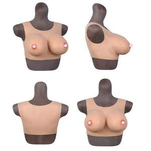 Cuello Redondo Silicona Formas de Pecho Artificial Sexy Pechos Grandes Prótesis para Travestis Drag Queen Shemale Transgénero - Product Image 4