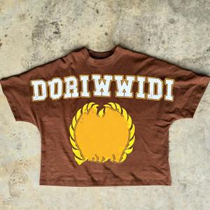 เสื้อยืดผู้ชายไซส์ใหญ่ทรงหลวมผ้าฝ้าย 100% สำหรับฤดูร้อน ขายส่ง คุณภาพสูง ปักลายตามสั่ง พิมพ์ลาย 3 มิติ - Product Image 2