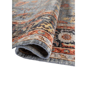 Alfombra Afgana de Lana Anudada a Mano con Diseño Floral Azul Someplace in Time Enm-8017 para Uso Doméstico - Jaipur Rugs EU - Product Image 2