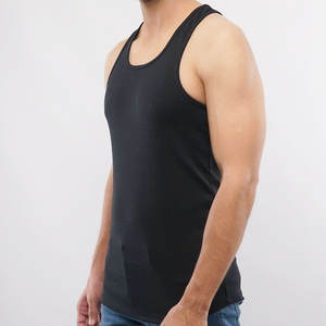 Logo personnalisé de haute qualité hommes Gym Fitness débardeur respirant uni blanc haute technologie mode grande taille en gros - Product Image 2