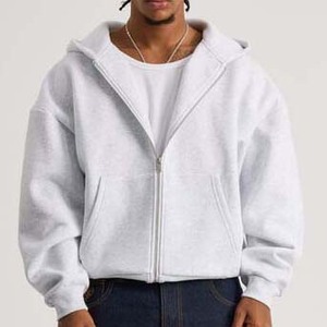Sweat à capuche de luxe 100% coton de haute qualité pour hommes Designer Street wear avec imprimé graphique zippé pour l'hiver - Product Image 2