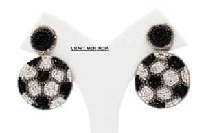 2025 últimos pendientes de tuerca con cuentas hechos a mano para niñas joyería de noche de fiesta de moda con patrón de borla Estilo clásico - Product Image 4