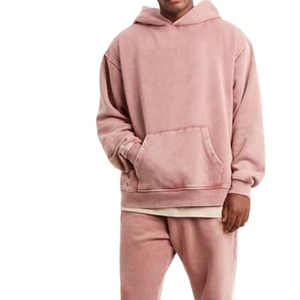 Meilleure vente qualité supérieure lavage à l'acide concepteur 100% coton Logo personnalisé hommes pull à capuche Streetwear 2026 - Product Image 3
