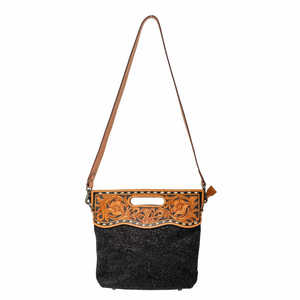 Bolso cruzado vintage de cuero auténtico para mujer, bohemio occidental, tallado a mano, diseño bordado, moda de Invierno para mujer - Product Image 4