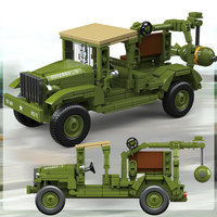 Modelo a Escala 1/35, Camión de Construcción de Juguete, Kits de Camiones de Juguete Baratos, Camión Bomba Chevrolet M6, Bloques de Construcción, Juguetes para Niños