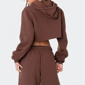 Sudaderas Cortas con Capucha a Precio Razonable, Más Vendidas, Diseño Personalizado, Ropa Urbana, Transpirable, de Felpa, para Mujer - Product Image 5