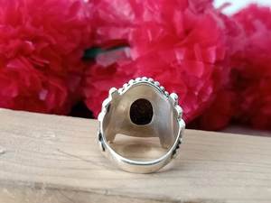 Bague en argent sterling 925 avec pierre de soleil dorée, unique, faite à la main, pour anniversaire de juillet, cadeau d'anniversaire en vrac - Product Image 3