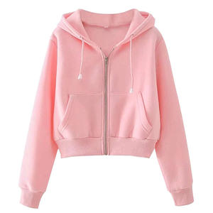 Sweat-shirt à capuche court en maille respirant et écologique, style sportif décontracté, épaules tombantes, pour femmes - Product Image 4