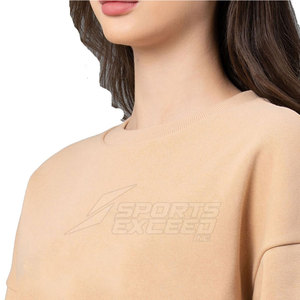 Sweat-shirt décontracté pour femme, fabrication pakistanaise, couleur unie, personnalisable, respirant, séchage rapide, 100% coton, toile de haute qualité - Product Image 6