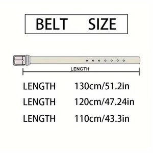 Ceinture en cuir écologique élégante et décontractée, tailles régulières et grandes tailles, ceinture en cuir marron faite à la main avec boucle en acier - Product Image 5