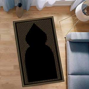 Alfombra de Oración Dorada: Regalo Espiritual Islámico, Decoración para Mezquita, con Alfombra Suave - Product Image 2