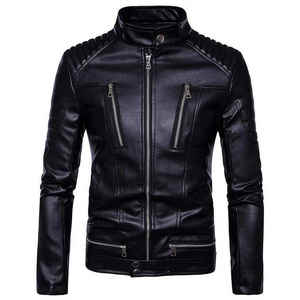 Chaqueta de cuero para hombre, estilo motero, diseño personalizado, cuello alto, la más vendida de 2026, ideal para invierno - Product Image 4