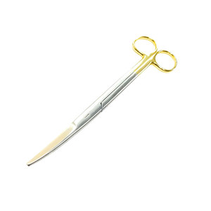 Tijeras quirúrgicas médicas ortopédicas chapadas en medio oro personalizadas, tijeras rectas y curvas Mayo de 5,5 "TC - Product Image 5