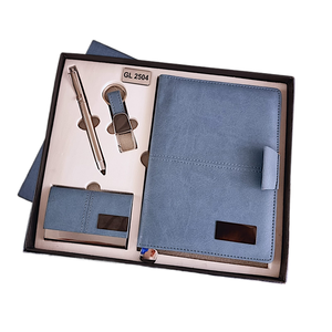 Juego de regalo de negocios ejecutivo 4 en 1 de alto grado, llavero, diario, portatarjetas de visita, bolígrafo para regalos de Navidad - Product Image 1