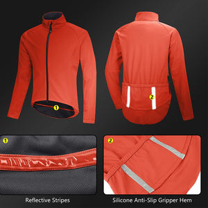 Chaqueta cortavientos para bicicleta 2023, chaqueta fina para Motocross de montaña para hombre, cuello levantado de lona, transpirable a prueba de viento para invierno - Product Image 6