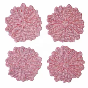 Posavasos con patrones bohemios hechos a mano, decoración moderna única para restaurantes, posavasos con cuentas promocionales de café de glowin fashion - Product Image 4