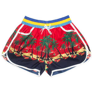 Women's Summer Casual Shorts XS Size Loose Straight Leg Elastic Breathable Beach Shorts Patterns <b>Belt</b> Rivets Colored Flowers - Product Image 3