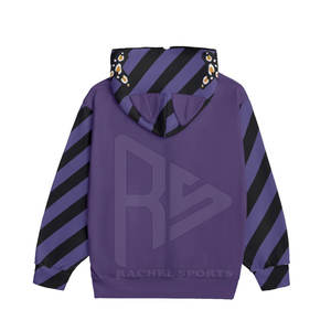 Sudadera con capucha y cremallera completa con diseño personalizado, informal, cálido, de algodón y poliéster para el invierno, éxito de ventas con logotipo personalizable - Product Image 3