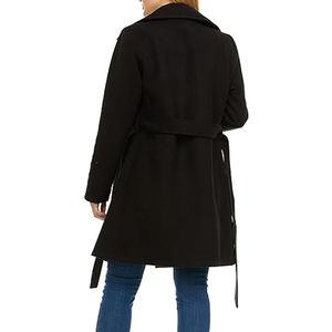 Manteau d'hiver pour femmes Veste à manches longues à revers à double boutonnage Manteau long Nouveau Casual Loose Warm Outerwear 2025 - Product Image 5