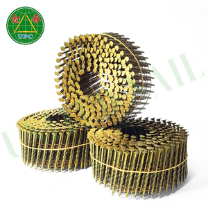 Clous de palette en bobine 2.1x32mm avec tige à vis, revêtement jaune pour la fabrication de palettes et prix d'usine compétitif du Vietnam - Product Image 1