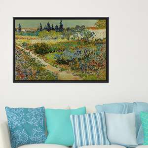 Toile imprimée : Art floral coloré et élégant pour la décoration de la maison, 1P : encadré noir - Product Image 1