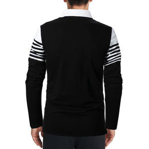 Camisetas Polo de golf de manga corta con diseño personalizado de su propia marca, camisetas polo de hombre a rayas personalizadas, camiseta polo deportiva de gran tamaño - Product Image 4