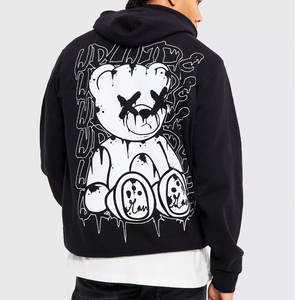 Heavyweight Pullover Hoodie French Terry Hoodies Drop Shoulder No Strings Hombres Heavy Oversized Men's Hoodies - Product Image 2