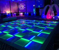 Couverture de piscine en plexiglas 3d Led Infinity, miroir magnétique de mariage, plancher de danse en verre élégant