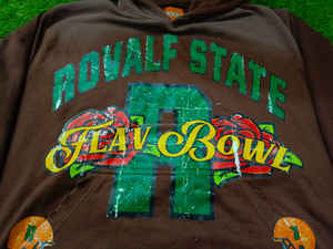 Sweat à capuche Boxy vintage personnalisé pour hommes 100% coton 500gsm tissu brodé DTG numérique à lavage à l'acide à ourlet vieilli d'automne - Product Image 2